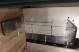 Glass Display Cabinet with 4-Shelf Double Doors and Lock, Curio Cabinet 5mm Tempered Glass Floor W3190P271476