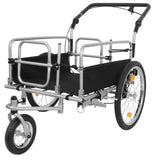 3-in-1 Heavy-Duty Bike Cargo Trailer E-Bike Compatible Steel Frame, 110lb Capacity, Convertible W2932P289394