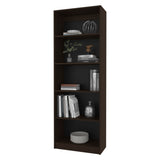 FM FURNITURE Dam Bookcase with Open Storage and 5 Shelves, Stained Walnut B128P301394