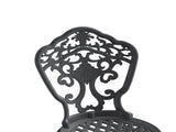 3-Piece Set Of All-Weather Cast Aluminum Dining Furniture Set With Black Frame 14622726