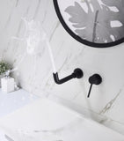 Wall Mounted Single Handle Bathroom Sink Faucet with Pop-Up Drain W2287P356666