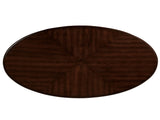42'' oval wood coffee table for Living Room, 2-Tier Solid Wood Cocktail Table with Open Storage W1202P164013