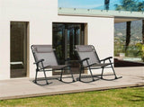 Outdoor Rocking Chair Set of 2, Folding Patio Lawn Rockers with Headrests for Yard, Deck & Backyard, 91920924