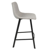 Outlaw Industrial Counter Stool in Black with Grey Faux Leather by LumiSource - Set of 2 B202P222418