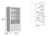 Cabinet 4-Tier, Glass Holder Stemware Rack, Wine Cabinet, Liquor Cabinet, 10 Bottle Cubbies, 4 B097P221379