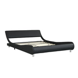 Faux Leather Upholstered Platform Bed Frame,LED lighting with remote controller and APP,Curve W1360133271