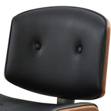 ZUN Black and Walnut Swivel Office Chair B062P182756