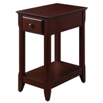 ZUN Espresso Accent Table with Bottom Shelf B062P181363