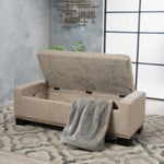 ZUN CHELSEA STORAGE OTTOMAN W/STUDS 54574.00F