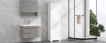 ZUN Tall Bathroom Storage Cabinet, Freestanding Storage Cabinet with Two Different Size Drawers and 14268770