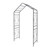 Metal Garden Arch L56.3'' x W16.93'' x H94.5'' Climbing Plants Support Rose Arch Outdoor Black W1586P268784