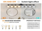 Modern 8-Light Vanity Bathroom Mirror Light, Frosted White Glass with Black Iron Frame, Contemporary W1340P206696