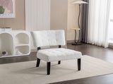 Movile Boucle Tufted Accent Chair with Oversized Seating, White T2574P185198