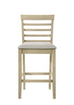 ZUN Beautiful Cream Color Counter Height 2Pc Dining Pub Height Chairs Upholstered Seat Dining Room B011P232908