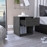 Aberdeeen 19.7-Inch High Nightstand End Table with Open Shelf B070P173172