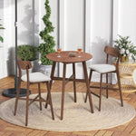 ZUN Wooden Bar Chairs Set of 2, Modern Soft Upholstered Kitchen Island Chairs, Counter Height Stool with W2582P197590