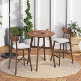 ZUN Wooden Bar Chairs Set of 2, Modern Soft Upholstered Kitchen Island Chairs, Counter Height Stool with W2582P197590