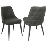 Light Grey Curved Back Side Chair B062P153713