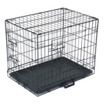 ZUN 24" Pet Kennel Cat Dog Folding Steel Crate Animal Playpen Wire Metal 32589863