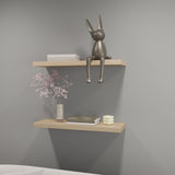 Iva Floating Shelf in Melamine, Light Pine B128P237135