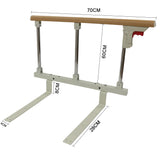 3-Section Folding Bed Rails Bed Assist Handle Bed Railing for Elderly Adults 47313080