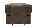 Modern Reclining Chair Brown Polished Microfiber Pillowtop Arms Solid Wood Frame 1pc Living Room B011P188423