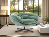 Modern Chenille Chair, 360&deg Swivel Club Chair/Accent Chair with Removable Cushion, Round N817P207777L