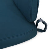 CAROLINA LOVESEAT CUSHION SET, BACK CUSHION AND SEAT CUSHION, DARK TEAL, SET OF 1 N775P270133T