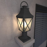 Outdoor Post Light,Lamp Post Light Fixture,Post Lantern with Pier Mount Base,Textured W2714P218546