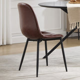 ZUN Dining Chairs Set of 4, Upholstered Faux Leather Dining Room Chairs, Modern Kitchen Chairs with W3112P254919