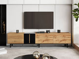Modern TV Stand for 80'' TV with 3 Doors, Media Console Table, Entertainment Center with Large WF302939AAP