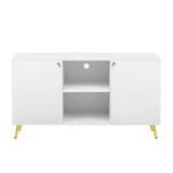 U-Can Modern TV Stand for TVs up to 55 Inches, Entertainment Center Media Console,Adjustable Shelf, N724P198518K