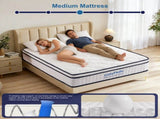 10 Inch King Size Medium Firm Mattress, Memory Foam with Pocket Springs for Back Pain Relief & W2699P399181