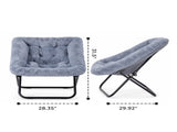 Comfy Chair for Adults, Soft Faux Fur Folding Lounge, Flexible Reading Chair for Teens, Large Size 56285127