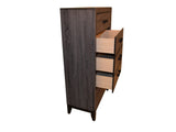 Contemporary Style 5-Drawer Chest Made with Wood in Gray 808857594679