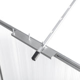 6x8 Hybrid Polycarbonate Greenhouse Silver 25412414