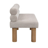 Upholstered Dining Bench, End of Bed, Entryway Bench, Boucle Ottoman for Dining Room, Bedroom, N779P292154E