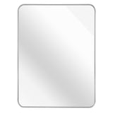 30x40 Inch Silver Metal Framed Rectangular Rectangular Bathrrom Mirror for Wall. W2203P303038