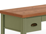 ZUN 53 inch Writing Desk, No Assembly Required, Sage Green and Fruitwood Finish B108P160216