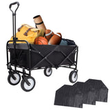 ZUN 360lbs Collapsible Foldable Wagon Cart with strapping system ,Beach Wagon Utility Cart Utility Wagon 74522376