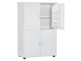 Tall and Wide Bathroom Floor Storage Cabinet, Bathroom Storage Unit, Freestanding Cabinet with 4 86567024