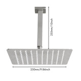 ZUN 10 Inch High Pressure Rain Shower Head, 304 Stainless Steel Square Shower Head with Self-Cleaning 67359501