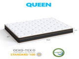 12 Inch Full Mattress, Innerspring Mattress with Black Gold Trim & White Cover - Medium Firm 36802880