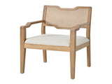 Farmhouse Dining Chairs Set of 2, Upholstered Kitchen Chairs Wooden Side Armchair with rattan N762P411406D