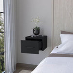 ZUN Elfrida Wall-Mounted Nightstand, Sleek Single-Drawer Design with Spacious Top Shelf B128P176108