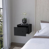 ZUN Elfrida Wall-Mounted Nightstand, Sleek Single-Drawer Design with Spacious Top Shelf B128P176108