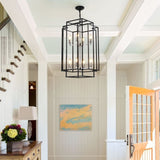 (Same as W1340142525/L1018-C) 8-Lights Lantern Tiered Pendant Light Fixtures, Industrial Farmhouse W1340P206663