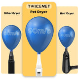 Pet Dog Dryer, 4-in-1 Dog Hair Dryer with Smart Heat-insulated Handle, 90m/s High-Velocity Dog Hair 39730321