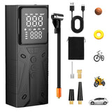 Rechargeable Tire Inflator with Digital Pressure Value Portable Air Compressor for Cars Motorcycles 86948286