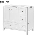 ZUN [Cabinet Only] 36" Bathroom vanity, white WF307083AAK